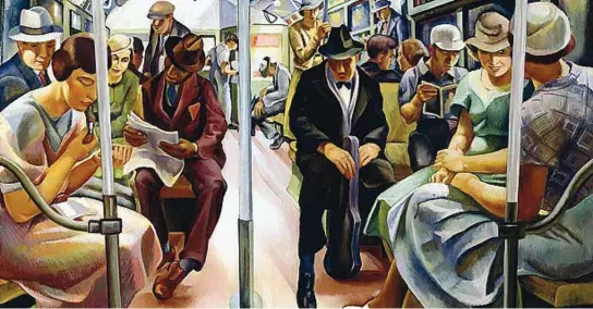  ??  ?? Lily Furedi (Budapest, 1896 - New York, 1969),
Subway (1934, olio su tela, particolar­e): è una delle opere della collezione permanente del nuovo Smithsonia­n American Art Museum di Washington