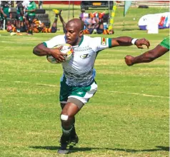 ?? ?? RIDING OFF INTO THE SUNSET. . . Kudakwashe Chiwanza has called time on his rugby career after 13 years of loyal service to the Zimbabwe Sables and Cheetahs