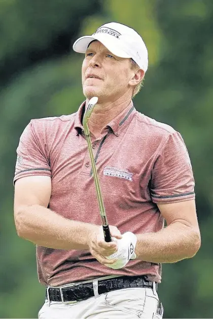  ?? CHARLIE NEIBERGALL/AP FILE ?? Steve Stricker hits on the ninth fairway during the final round of the John Deere Classic golf tournament, in Silvis, Ill.