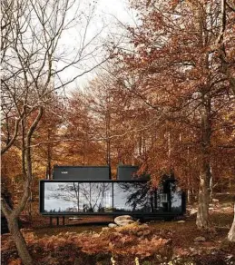  ?? Vipp Hotel via The New York Times ?? The Vipp shelter at Lake Immeln in Sweden is a sleek steel and glass box that runs about $745 a night.