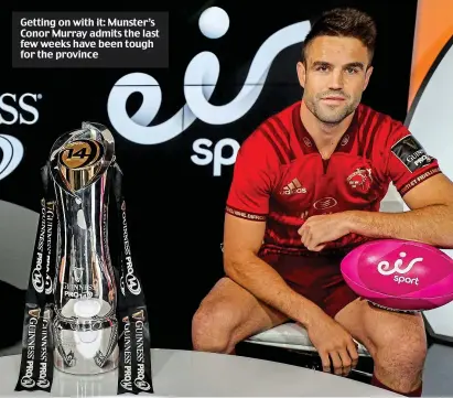  ??  ?? Getting on with it: Munster’s Conor Murray admits the last few weeks have been tough for the province