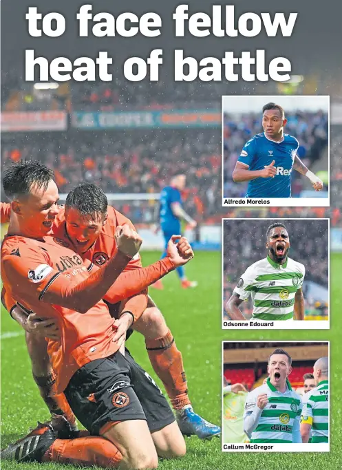  ??  ?? Alfredo Morelos
Odsonne Edouard
Callum McGregor
top performers after being short-listed for the Scottish Football Writers’ Player of the Year award.