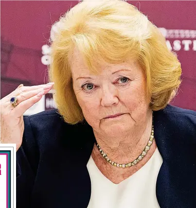  ??  ?? Breaking point: Ann Budge is planning drastic measures to ensure her club’s survival