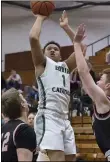  ?? JENNIFER FORBUS — FOR THE MORNING JOURNAL ?? Elyria Catholic’s Edward Wright takes a jumper against Fairview on Feb. 4.