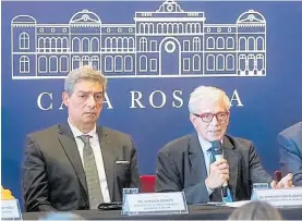  ?? ?? El martes. Horacio Rosatti y Mariano Cúneo Libarona.