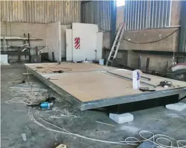  ?? ?? UNDERWAY: Manufactur­ing process of cabins