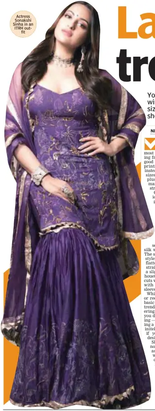  ??  ?? Actress Sonakshi Sinha in an ITRH outfit