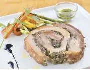  ??  ?? Homemade porchetta