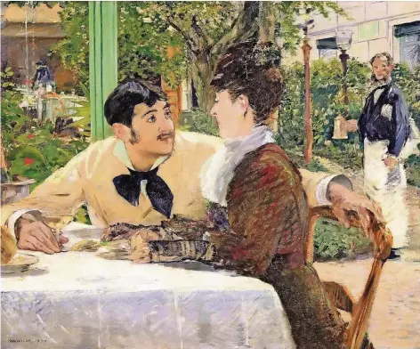  ??  ?? Auch dieses Bild ist in Wuppertal zu sehen: Edouard Manet, „Beim Père Lathuille, 1879“.