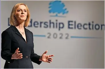  ?? ?? UNITED FRONT: Leadership favourite Liz Truss backs Express campaign to Unite the Kingdom