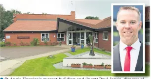 ??  ?? ●●St Ann’s Hospice’s current building and (inset) Paul Jarvis, director of business developmen­t