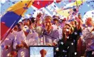  ?? Photograph: Angel Dejesus/AP ?? Guillermo Lasso celebrates at his campaign headquarte­rs in Guayaquil, Ecuador.