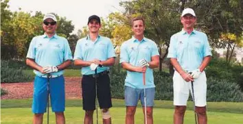  ?? Courtesy: Organiser ?? The winning team of Chris Smerdon, Jack Cone, Pankaj Kundra and Richard Lambert at the Dubai Sports Council’s Ceo Masters Golf Day earlier this week.
