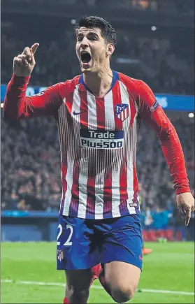 ?? FOTO: AP ?? Álvaro Morata, el delantero de moda en el Atlético de Madrid