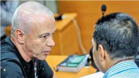  ?? AFP ?? Jhon Jairo Velásquez, alias Popeye, durante la audiencia en la Fiscalía.