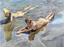  ?? Hispanic Society of America ?? “Sea Idyll,” from 1908, is one of several masterpiec­es in the show by Joaquín Sorolla y Bastida.