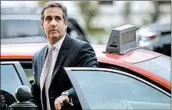 ?? PABLO MARTINEZ MONSIVAIS/AP ?? Michael Cohen’s longtime taxi partner pleaded guilty to tax fraud. He now must cooperate with authoritie­s.