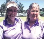  ??  ?? Mother and daughter duo Samantha and Sheryl Atkinson have been crowned Drouin Bowls Club women’s pairs champions.