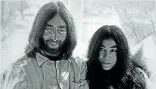  ??  ?? Nel 1969 John Lennon e la moglie Yoko Ono