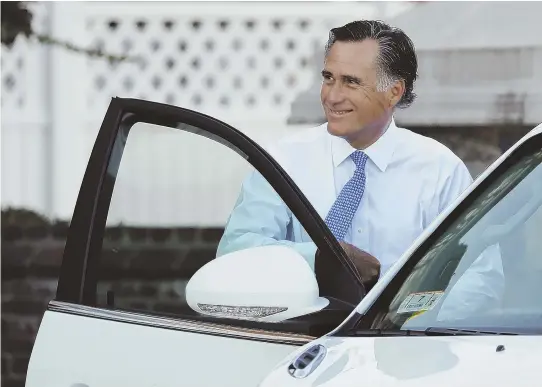  ?? AP FILE PHOTOS ?? ON THE OUTSIDE LOOKING IN: Former Bay State Gov. Mitt Romney, above, is reportedly no longer considered a front-runner for the post of secretary of state. Senior adviser Kellyanne Conway, top, has publicly voiced her opposition for Romney in that role.
