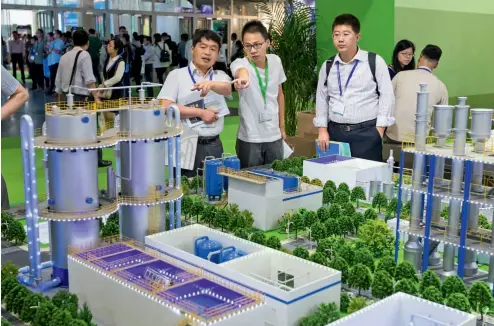  ?? Cnsphoto ?? Inauguraci­ón de la Conferenci­a Internacio­nal de Nuevas Tecnología­s de Protección Ambiental en el Centro Internacio­nal de Exposicion­es de Nanjing.