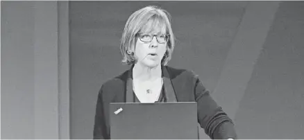  ?? USA TODAY ?? Mary Meeker reveals her annual survey at the Code conference Wednesday in Rancho Palos Verdes, Calif.