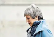  ??  ?? Theresa May returning to Downing Street yesterday. The clamour for her to quit is intensifyi­ng