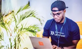  ??  ?? Jesse Ghansah: ‘The yardstick used to judge African founders is really different. Most of the investors are white, so having a white founder on your team helps.’ Photograph: Jesse Ghansah