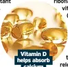  ?? ?? Vitamin D helps absorb calcium