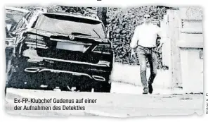  ??  ?? Ex-fp-klubchef Gudenus auf einer der Aufnahmen des Detektivs