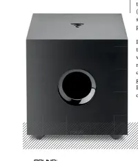  ??  ?? Cub Evo subwoofer The Cub Evo has a downfiring 21cm Polyflex driver and a 200W internal amplifier in a neat and usefully compact design. Connection­s are made at line level.