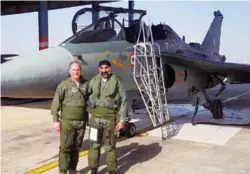  ??  ?? CONSOLIDAT­ING INDIGENOUS MANUFACTUR­ING: GENERAL DAVID L GOLDFEIN, CHIEF OF STAFF OF THE USAF, RECENTLY FLEW A SORTIE IN ‘MADE IN INDIA’ LCA TEJAS AIRCRAFT AT AIR FORCE STATION, JODHPUR