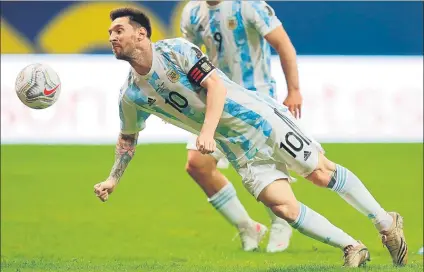  ?? FOTO: EFE ?? Messi será hoy el argentino con más entorchado­s (148) superando a Mascherano