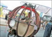  ?? FILE PHOTO ?? A mad machine competing in the Inventors’ Challenge parades around festival grounds during the fourth annual Enchanted City steampunk festival in Troy.