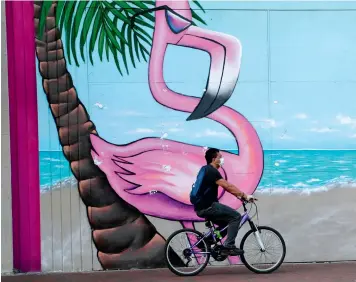  ?? (Sipa) ?? Mural en el barrio de Little Havana en Miami.