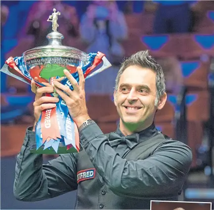  ??  ?? Ronnie O’Sullivan will go through the motions in world title defence.
