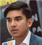  ??  ?? Sports Minister Syed Saddiq Syed Abdul Rahman