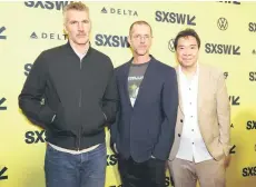  ?? — AFP photo ?? (From left) David Benioff, D. B. Weiss, and Alexander Woo attend the ‘3 Body Problem’ World Premiere at SXSW in Austin, Texas.