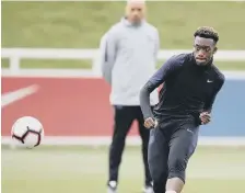  ??  ?? Callum Hudson-Odoi during training at St George’s Park yesterday.