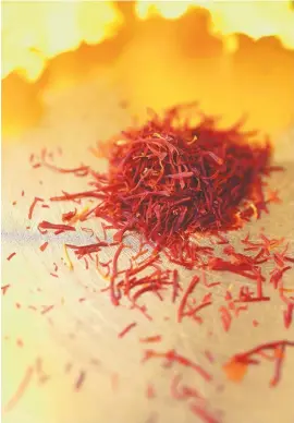  ??  ?? Saffron can cost $500 an ounce but it’s well worth the expense.