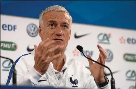  ??  ?? Pour Michel Platini, le sélectionn­eur de l’équipe de France Didier Deschamps a « toujours eu de la chance ».