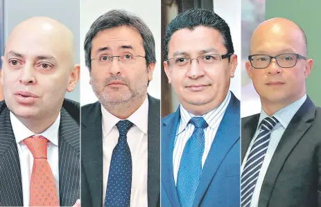  ?? FOTO: EL HERALDO ?? Óscar Chinchilla, Juan Jiménez, Carlos Hernández y Ian Michael Simons conforman la comisión. Resta un representa­nte del MP.