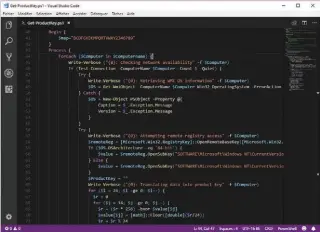  ??  ?? Visual Studio présente le double avantage d’être disponible sur tous les OS et de posséder une aide intégrée pour PowerShell.