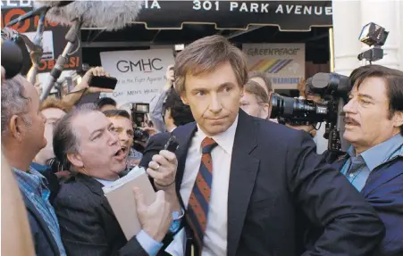  ?? SONY PICTURES ?? Hugh Jackman stars in The Front Runner as Gary Hart, one of the first political casualties of the modern American sex scandal.