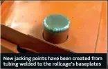 ??  ?? New jacking points have been created from tubing welded to the rollcage’s baseplates
