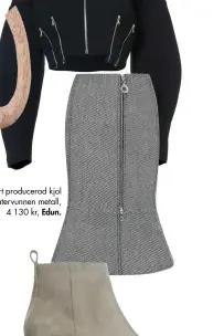  ??  ?? Hållbart producerad kjol med återvunnen metall, 4 130 kr, Edun.