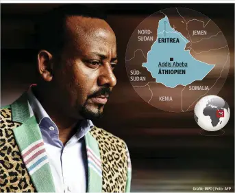  ??  ?? Abiy Ahmed sprach von einer Auszeichnu­ng für ganz Afrika und einem Ansporn zur Fortführun­g seiner Arbeit