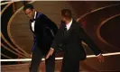  ?? Photograph: Robyn Beck/AFP/Getty Images ?? ‘They’re too old’ … Will Smith, right, slaps Chris Rock on stage at the Oscars last month.