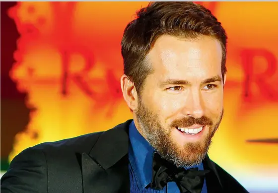  ?? DAVE ABEL ?? Ryan Reynolds says he’s more nervous than his daughter as she heads off to preschool this year. “I’m sure I’m the one who needs help, not her. She’ll be fine.”