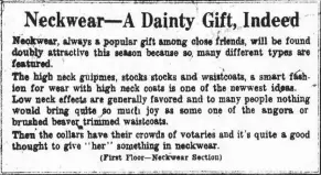  ??  ?? An ad in the Dec. 1, 1918, Arkansas Gazette advised early Christmas shoppers what to select for their closest friends.